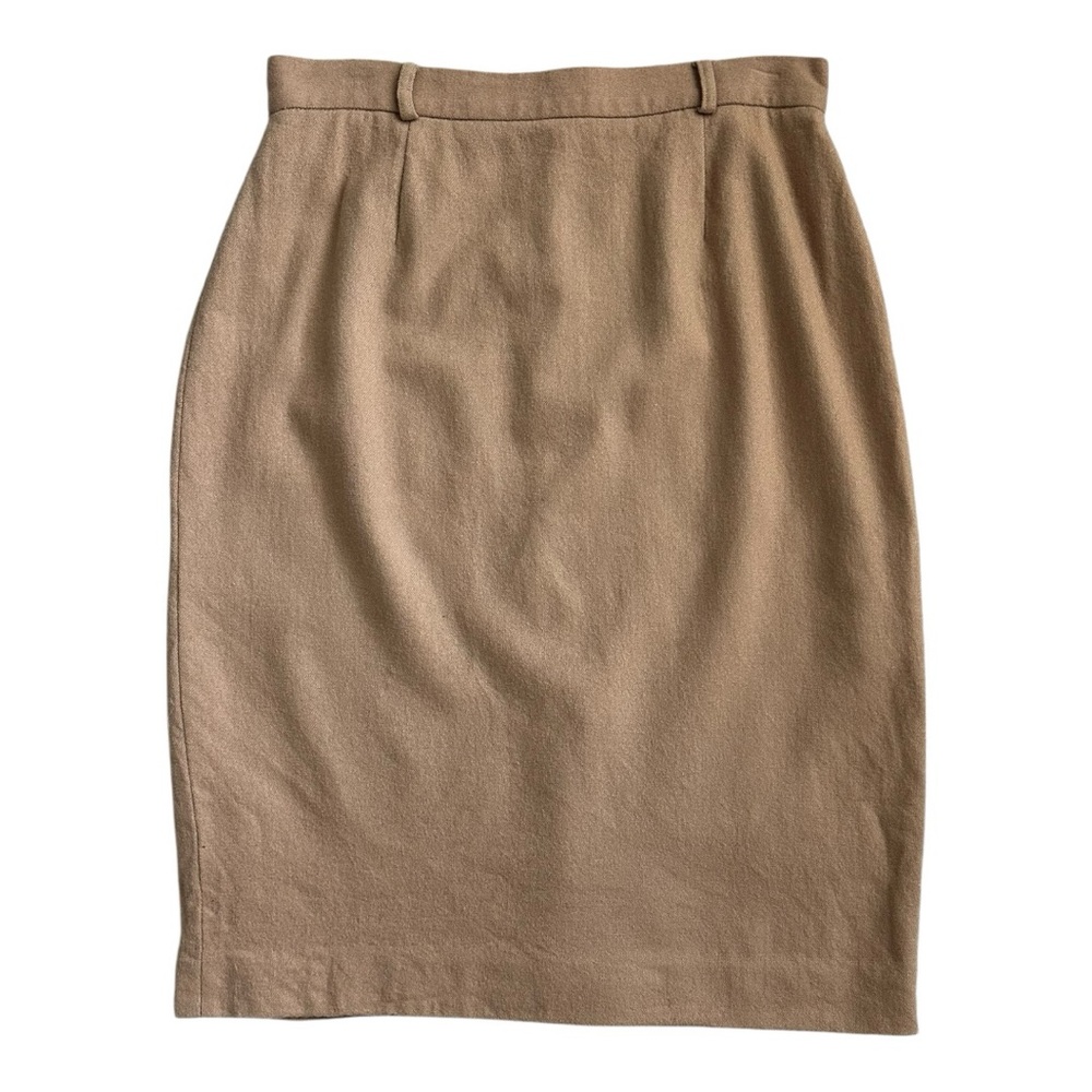 Vintage JH Collectibles Tan Wool Skirt